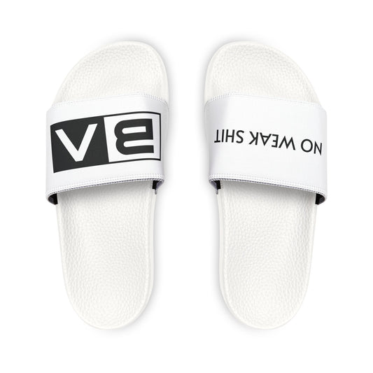 Men's Removable-Strap Sandals - "No Weak Shit" Statement Sliders for Relaxation and Casual Style