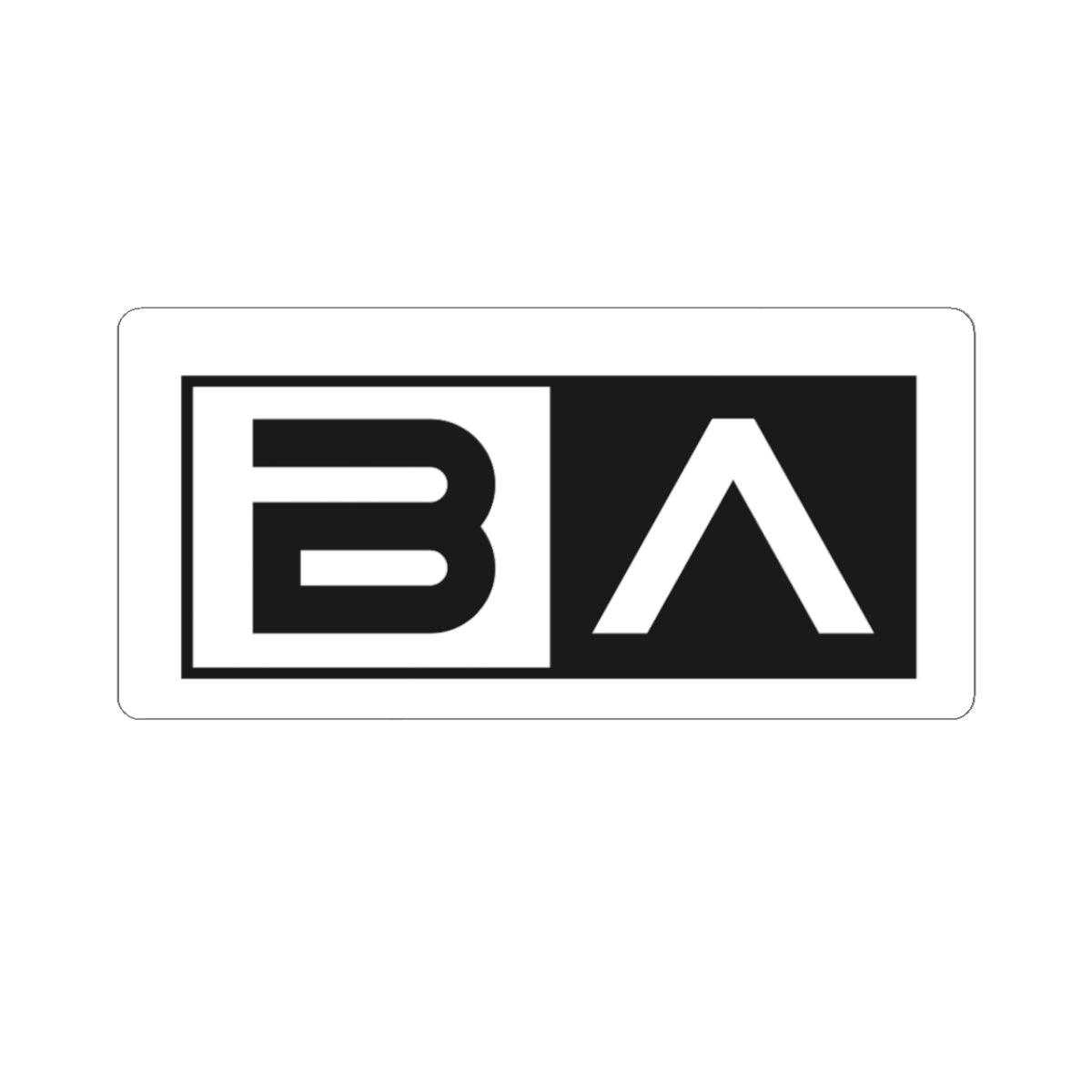 Bold BA Logo Kiss-Cut Stickers - Stylish Vinyl Decals for Laptops, Water Bottles, and More