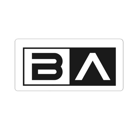 Bold BA Logo Kiss-Cut Stickers - Stylish Vinyl Decals for Laptops, Water Bottles, and More