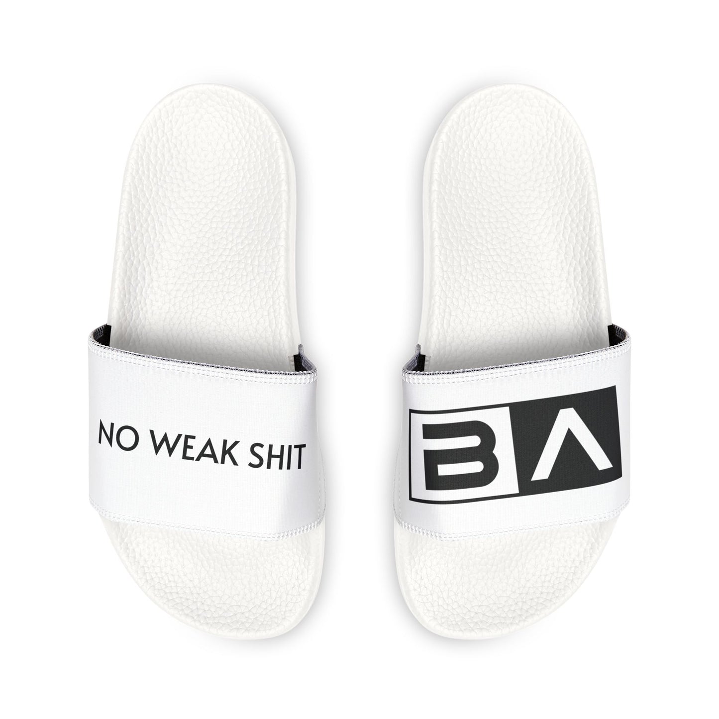 Men's Removable-Strap Sandals - "No Weak Shit" Statement Sliders for Relaxation and Casual Style